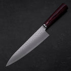 Gyuto VG-10 Tsuchime Roter Runder Griff 180mm-[Musashi]-[Japan-Küchenmesser]