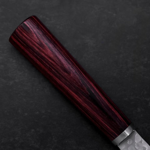 Gyuto VG-10 Tsuchime Roter Runder Griff 180mm-[Musashi]-[Japan-Küchenmesser]