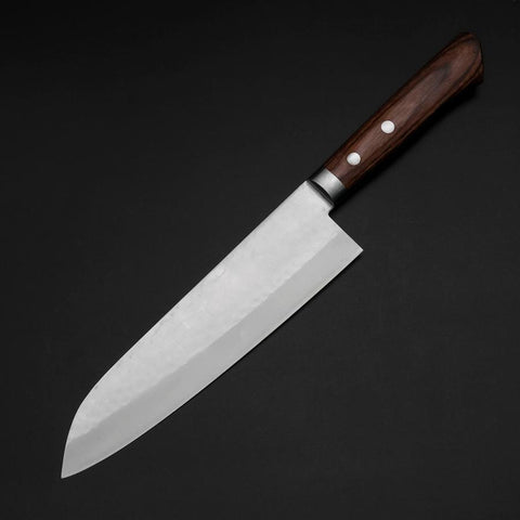 Gyuto VG-10 Tsuchime Runder Mahagoni Griff 180mm-[Musashi]-[Japan-Küchenmesser]