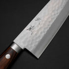 Gyuto VG-10 Tsuchime Runder Mahagoni Griff 180mm-[Musashi]-[Japan-Küchenmesser]