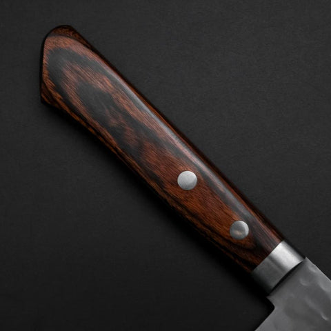 Gyuto VG-10 Tsuchime Runder Mahagoni Griff 180mm-[Musashi]-[Japan-Küchenmesser]