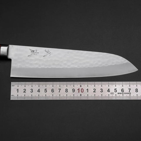 Gyuto VG-10 Tsuchime Runder Mahagoni Griff 180mm-[Musashi]-[Japan-Küchenmesser]