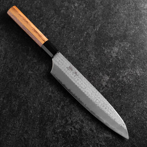 Gyuto VG-5 Tsuchime Büffelhorn und Bubinga Griff 210mm-[Musashi]-[Japan-Küchenmesser]