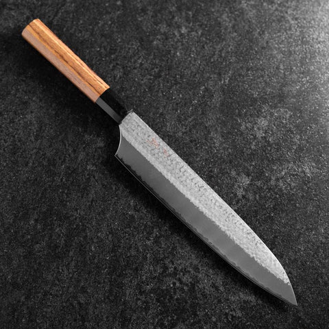 Gyuto VG-5 Tsuchime Büffelhorn und Bubinga Griff 240mm-[Musashi]-[Japan-Küchenmesser]