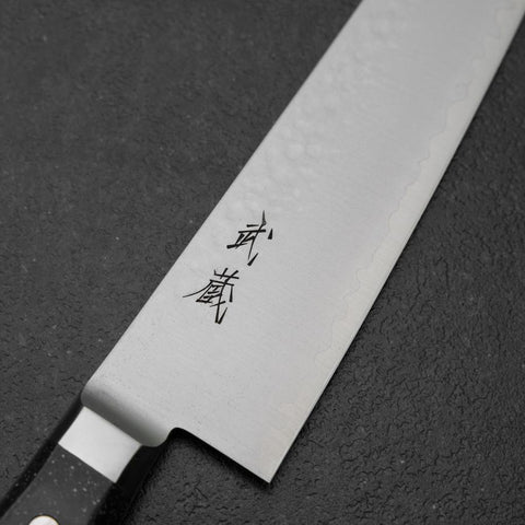 Gyuto VG-5 Tsuchime Schwarzer Marmor Griff 210mm-[Musashi]-[Japan-Küchenmesser]