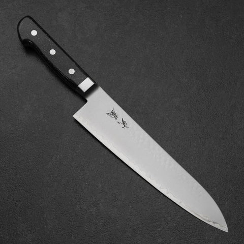 Gyuto VG-5 Tsuchime Schwarzer Marmor Griff 210mm-[Musashi]-[Japan-Küchenmesser]