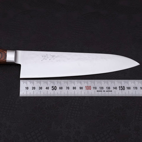 Gyuto VG-5 Tsuchime Western Handle 180mm (7”)-[Musashi]-[Japanese-Kitchen-Knives]