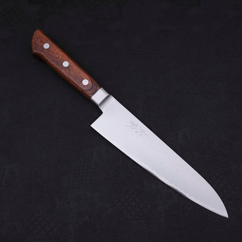 Gyuto VG-5 Tsuchime Western Handle 180mm (7”)-[Musashi]-[Japanese-Kitchen-Knives]