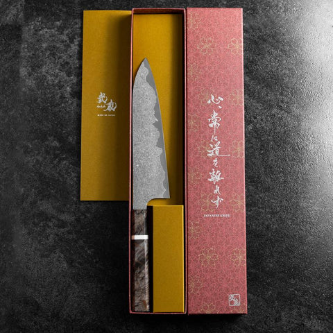 Gyuto VG-XEOS Damast Ahornholz Griff 200mm-[Musashi]-[Japan-Küchenmesser]