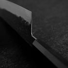 Gyuto White Steel #1 Kurouchi Tsuchime Buffalo Ebony Handle 210mm (8.3”)-[Musashi]-[Japan-Küchenmesser]