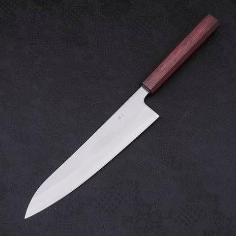 Gyuto White Steel #1 Poliert Lila Urushi Griff 210mm-[Musashi]-[Japan-Küchenmesser]