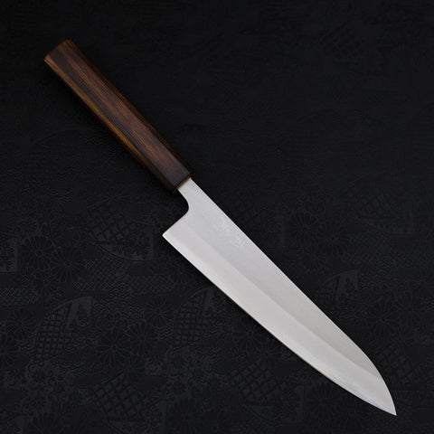 Gyuto White Steel #1, Poliert Sumi Urushi Griff, 210mm-[Musashi]-[Japan-Küchenmesser]