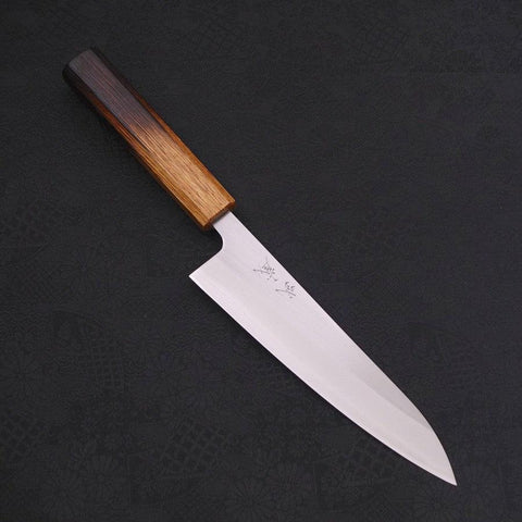 Gyuto White Steel #1, Poliert Yaki Urushi Griff, 180mm-[Musashi]-[Japan-Küchenmesser]