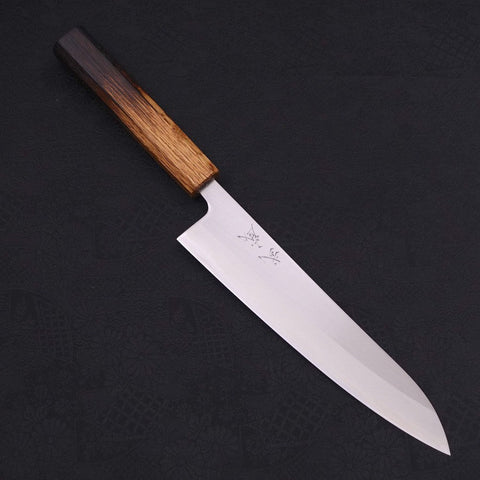Gyuto White Steel #1 Poliert Yaki Urushi Griff 210mm-[Musashi]-[Japan-Küchenmesser]