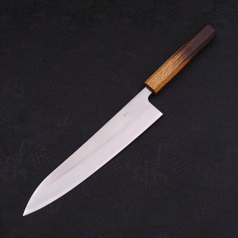 Gyuto White Steel #1 Poliert Yaki Urushi Griff 240mm-[Musashi]-[Japan-Küchenmesser]