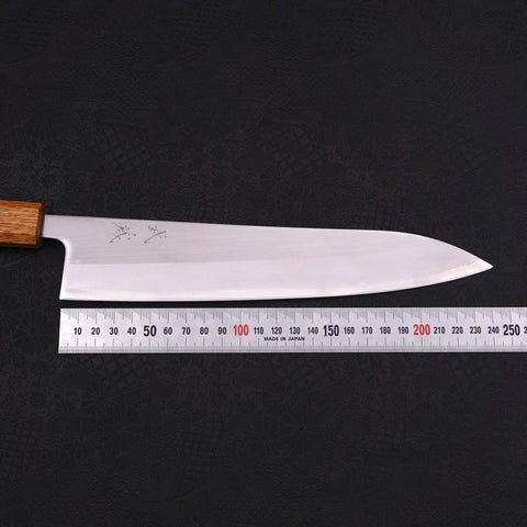 Gyuto White Steel #1 Poliert Yaki Urushi Griff 240mm-[Musashi]-[Japan-Küchenmesser]
