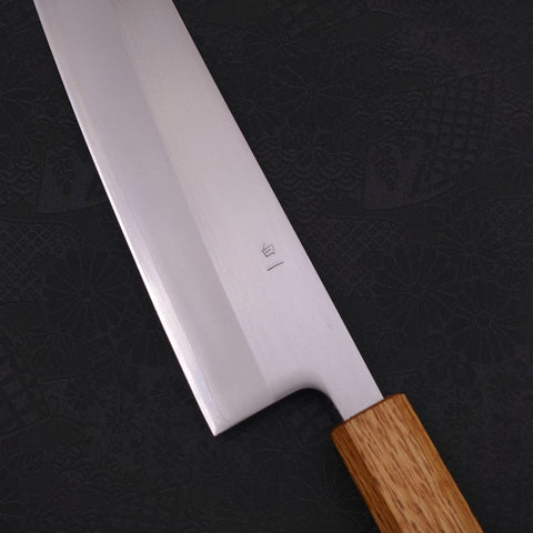 Gyuto White Steel #1, Poliert Yaki Urushi Griff, 240mm-[Musashi]-[Japan-Küchenmesser]