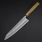 Gyuto White Steel #1 Tsuchime Walnussholz Griff 210mm-[Musashi]-[Japan-Küchenmesser]