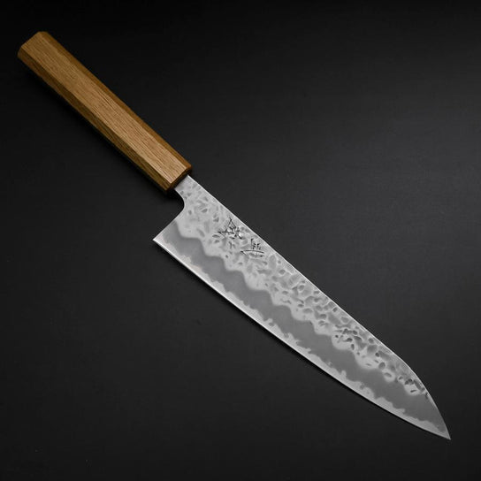 Gyuto White Steel #1 Tsuchime Walnussholz Griff 210mm