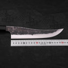 Gyuto White Steel #2 Edelstahlummantelung Kurouchi Büffelhorn und Teakholz Griff 210mm-[Musashi]-[Japan-Küchenmesser]