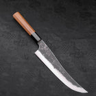 Gyuto White Steel #2 Edelstahlummantelung Kurouchi Büffelhorn und Teakholz Griff 210mm-[Musashi]-[Japan-Küchenmesser]