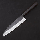 Gyuto White Steel #2 Edelstahlummantelung Kurouchi Ebenholz Griff 180mm-[Musashi]-[Japan-Küchenmesser]