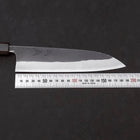 Gyuto White Steel #2 Edelstahlummantelung Kurouchi Ebenholz Griff 180mm-[Musashi]-[Japan-Küchenmesser]