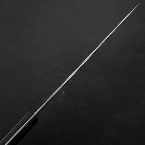 Gyuto White Steel #2 Edelstahlummantelung Poliert Schwarzer Westlicher Griff 180mm-[Musashi]-[Japan-Küchenmesser]