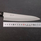 Gyuto White Steel #2 Edelstahlummantelung Poliert Schwarzer Westlicher Griff 180mm-[Musashi]-[Japan-Küchenmesser]