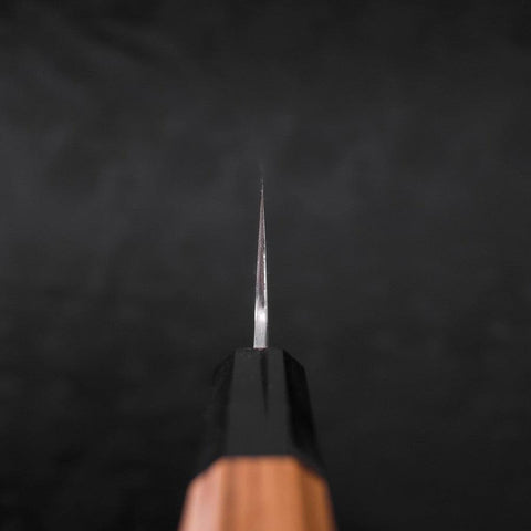 Gyuto White Steel #2 Kasumi Büffelhorn und Teakholz Griff 210mm-[Musashi]-[Japan-Küchenmesser]
