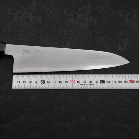 Gyuto White Steel #2 Kasumi Büffelhorn und Teakholz Griff 210mm-[Musashi]-[Japan-Küchenmesser]