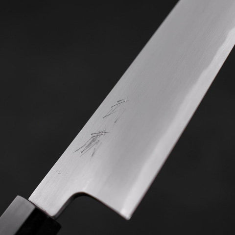 Gyuto White Steel #2, Kasumi Büffelhorn und Teak Griff, 210mm-[Musashi]-[Japan-Küchenmesser]