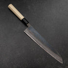 Gyuto White Steel #2 Kurouchi Büffelhorn und Magnolienholz Griff 240mm-[Musashi]-[Japan-Küchenmesser]