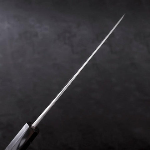 Gyuto White Steel #2 Kurouchi Stainless Clad Chokin Dragon Buffalo Ebony Handle 190mm (7.5”)-[Musashi]-[Japan-Küchenmesser]