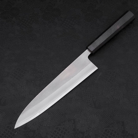 Gyuto White Steel #2 Nashiji Ebenholz Griff 210mm-[Musashi]-[Japan-Küchenmesser]