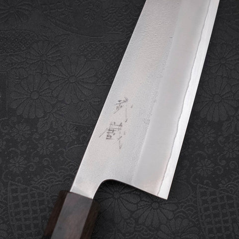 Gyuto White Steel #2, Nashiji Ebenholz Griff, 210mm-[Musashi]-[Japan-Küchenmesser]