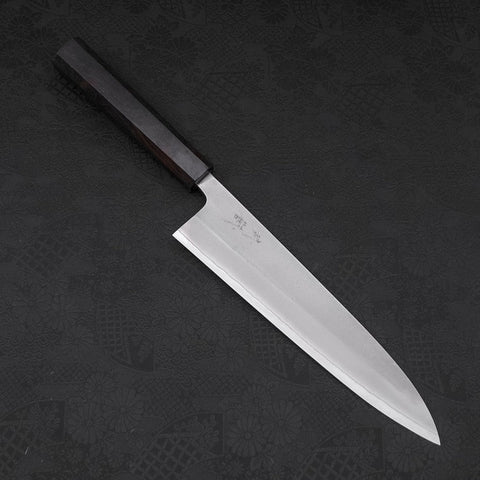 Gyuto White Steel #2, Nashiji Ebenholz Griff, 210mm-[Musashi]-[Japan-Küchenmesser]