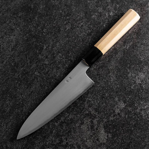Gyuto White Steel #2 Poliert Büffelhorn und Magnolienholz Griff 165mm-[Musashi]-[Japan-Küchenmesser]