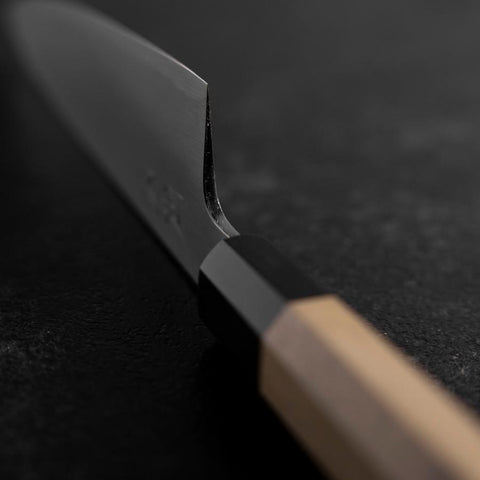 Gyuto White Steel #2 Poliert Büffelhorn und Magnolienholz Griff 165mm-[Musashi]-[Japan-Küchenmesser]