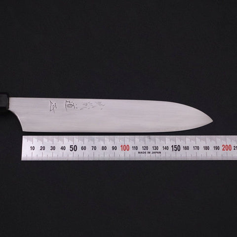 Gyuto White Steel #2 Super Poliert Büffelhorn und Ebenholz Griff 190mm-[Musashi]-[Japan-Küchenmesser]
