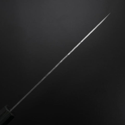 Gyuto White Steel #2 Tsuchime Dunkelblauer Urushi Griff 180mm-[Musashi]-[Japan-Küchenmesser]
