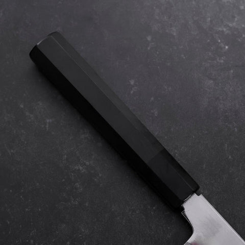 Gyuto White Steel #3 Kagami Honyaki Büffelhorn und Ebenholz Griff 240mm-[Musashi]-[Japan-Küchenmesser]