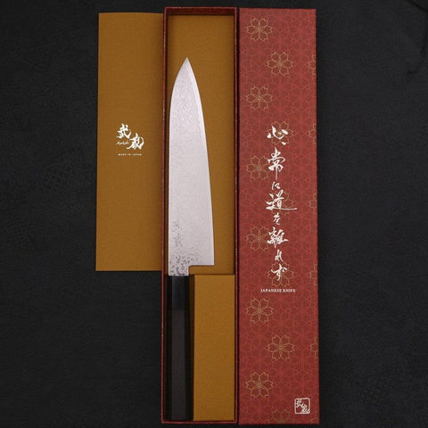 Gyuto ZA-18 Damascus Buffalo Ebony Handle 210mm-[Musashi]-[Japan-Küchenmesser]