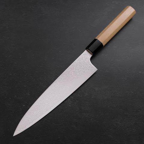 Gyuto ZA-18 Damast Büffelhorn und Magnolienholz Griff 210mm-[Musashi]-[Japan-Küchenmesser]