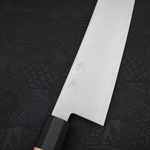 Gyuto ZDP-189, Poliert Büffelhorn und Kastanie Griff, 240mm-[Musashi]-[Japan-Küchenmesser]