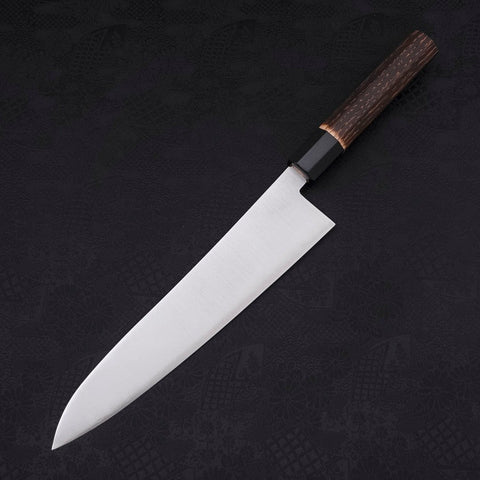 Gyuto ZDP-189 Poliert Büffelhorn und Kastanieholz Griff 240mm-[Musashi]-[Japan-Küchenmesser]