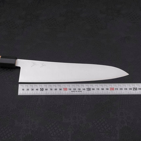 Gyuto ZDP-189 Poliert Büffelhorn und Kastanieholz Griff 240mm-[Musashi]-[Japan-Küchenmesser]