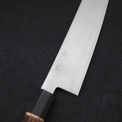 Gyuto ZDP-189 Poliert Büffelhorn und Kastanienholz Griff 210mm-[Musashi]-[Japan-Küchenmesser]