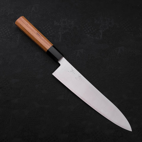 Gyuto ZDP-189, Poliert Büffelhorn und Teak Griff, 210mm-[Musashi]-[Japan-Küchenmesser]