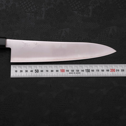 Gyuto ZDP-189 Poliert Büffelhorn und Teakholz Griff 210mm-[Musashi]-[Japan-Küchenmesser]